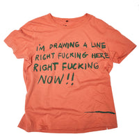 Drawing A Line T-shirt Orange
